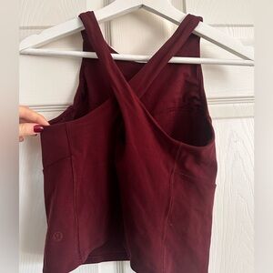 Burgundy lululemon tank